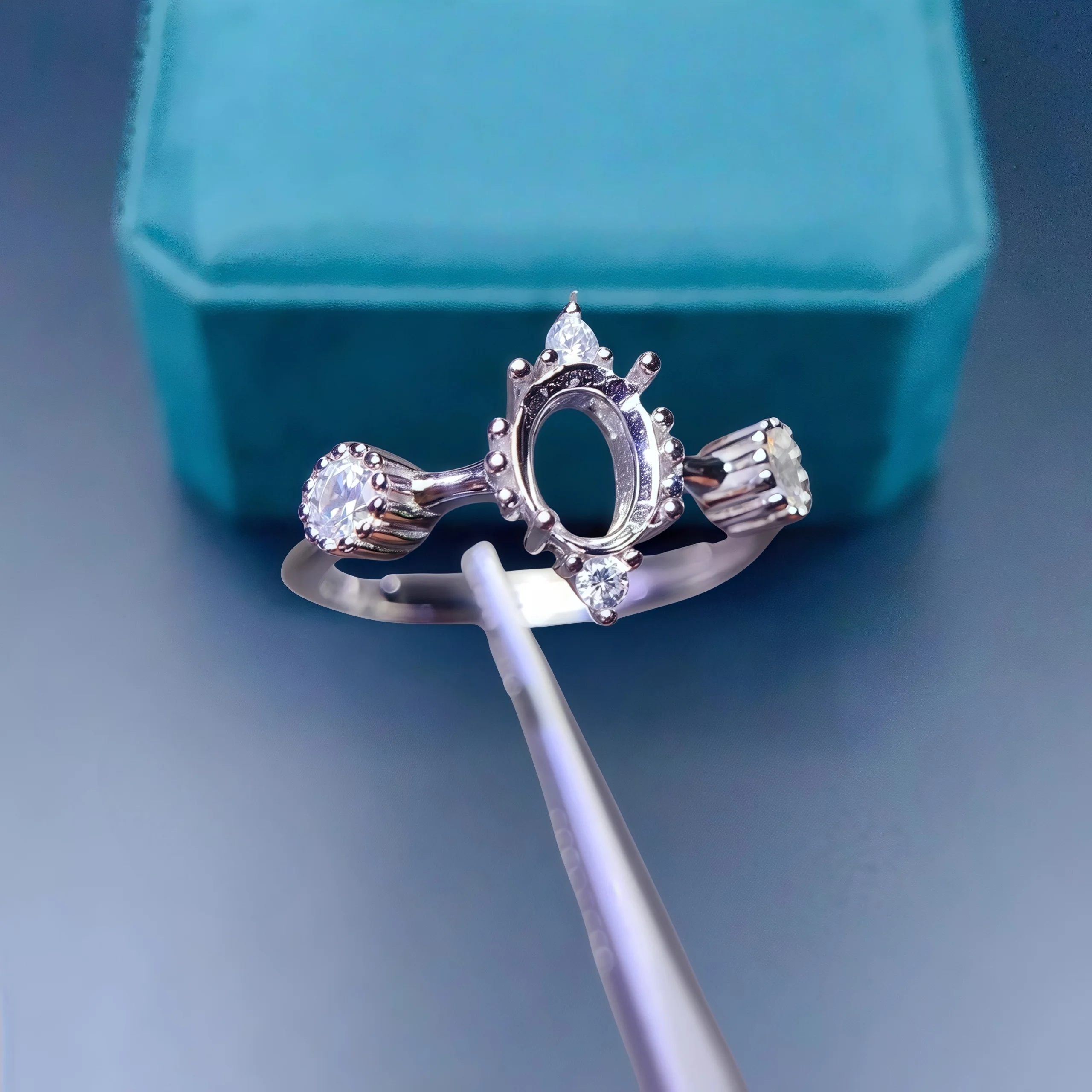L S925 Sterling Silver DIY Empty Holder Ring Inlay 5*7mm Oval Stone Fine Design Luxury Zircon Weddings Charm Jewelry for Woman
L S925 Sterling Silver DIY Empty Holder Ring Inlay 5*7mm Oval Stone Fine Design Luxury Zircon Weddings Charm Jewelry for Woman