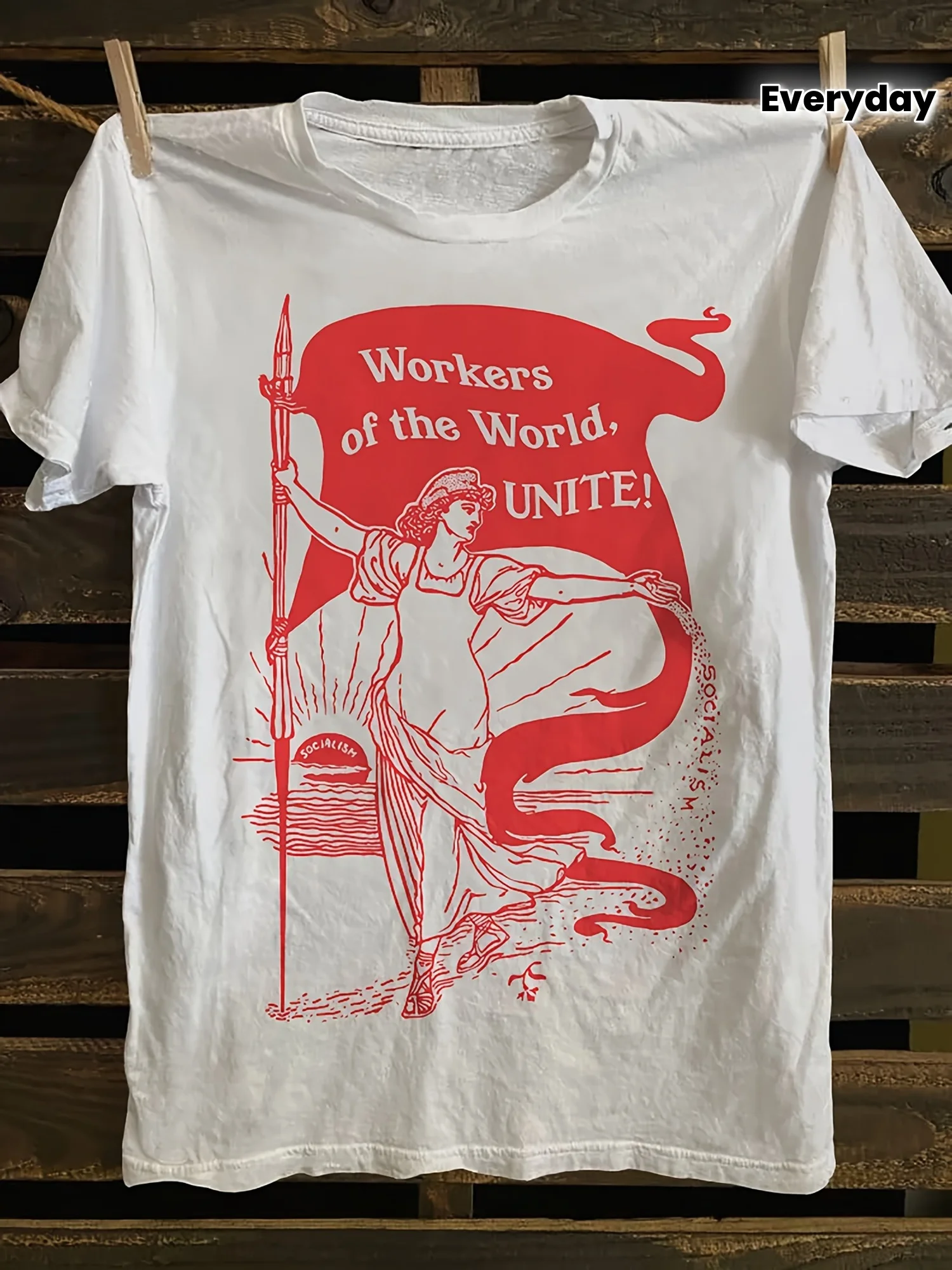 Men's and Women's Retro Marxist Pattern T-shirt "Workers of the World Unite!" Labor Movement T-shirt
Men's and Women's Retro Marxist Pattern T-shirt "Workers of the World Unite!" Labor Movement T-shirt