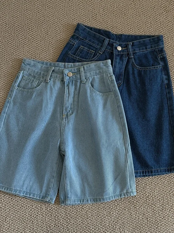 Faionable Pure Color Five-Point Wide Leg Jeans Women's Spring New Sle High Waist Casual Denim Pants Korean Waed Trendy
Faionable Pure Color Five-Point Wide Leg Jeans Women's Spring New Sle High Waist Casual Denim Pants Korean Waed Trendy