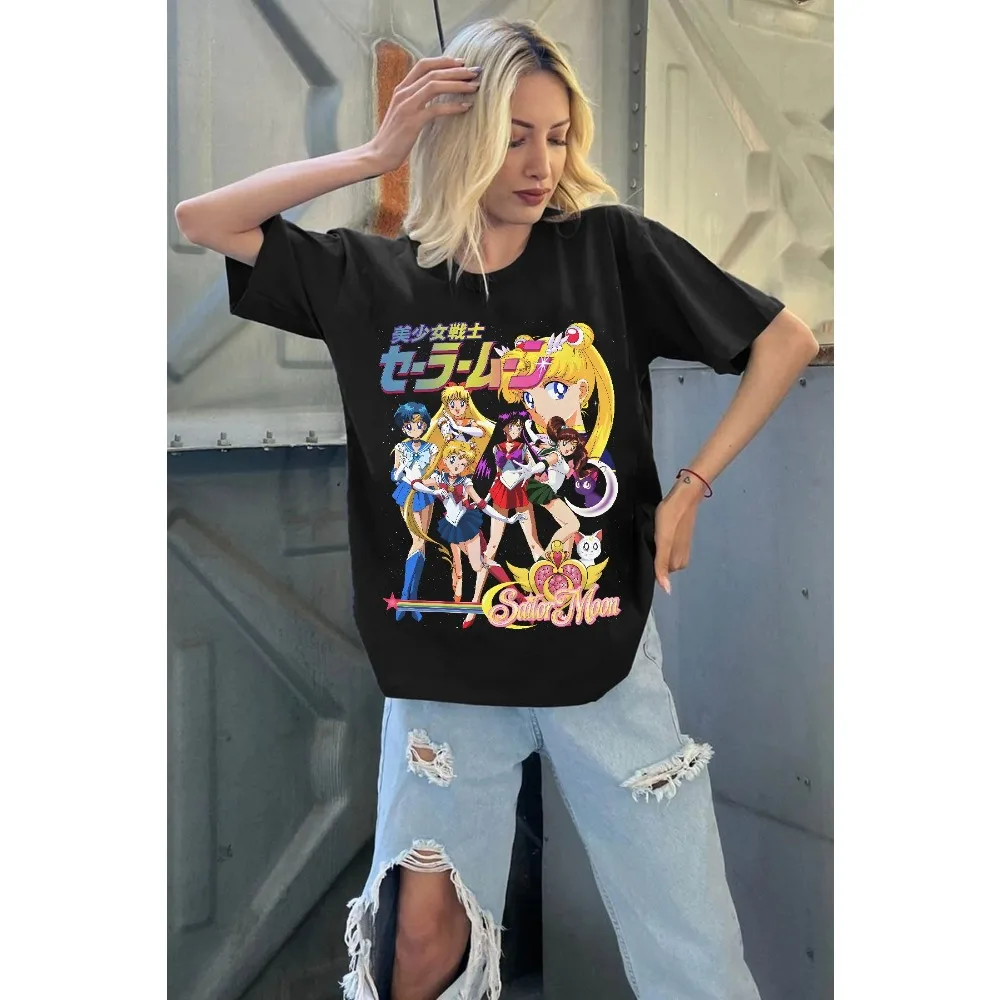 Футболка женская Sailor Moon, с принтом Тсукино Усаги и Луны, летняя и весенняя, новая, с коротким рукавом, для девочек, стильная, для семейного образа, для родителей и детей
Футболка женская Sailor Moon, с принтом Тсукино Усаги и Луны, летняя и весенняя, новая, с коротким рукавом, для девочек, стильная, для семейного образа, для родителей и детей