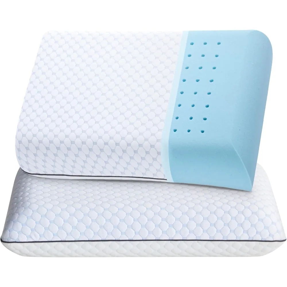 2 Pack Memory Foam Pillows, King Size Ventilated Bed Pillows with Washable Cover,Cooling,King 2 Pack
2 Pack Memory Foam Pillows, King Size Ventilated Bed Pillows with Washable Cover,Cooling,King 2 Pack