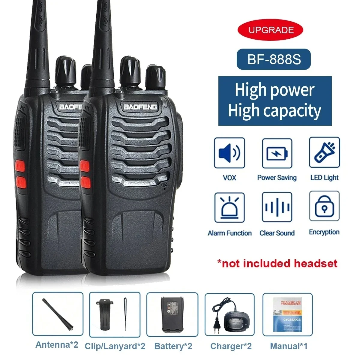 Baofeng BF-888S Walkie Talkie UHF Twee Manier Радио Baofeng 888S UHF 400-470 МГц 16-канальный приемопередатчик Draagbare Met Oortje
Baofeng BF-888S Walkie Talkie UHF Twee Manier Радио Baofeng 888S UHF 400-470 МГц 16-канальный приемопередатчик Draagbare Met Oortje
