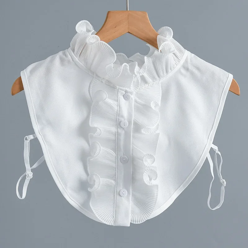 Women Ruffle Stand Fake Collar Female Half Shirt Detachable Lapel Collar Decoration Blouse Tops Ruffles False Collar
Women Ruffle Stand Fake Collar Female Half Shirt Detachable Lapel Collar Decoration Blouse Tops Ruffles False Collar