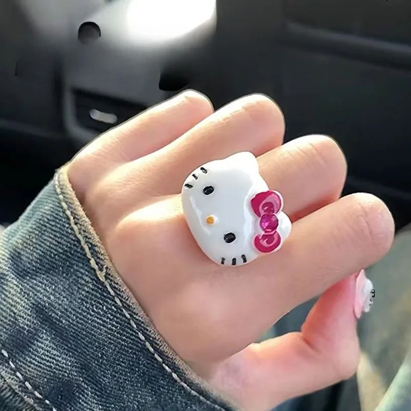 Cute cartoon character Hello kitty ring Opening sweet resin adjustable ring Cute creative unique design Holiday gift Wholesale
Cute cartoon character Hello kitty ring Opening sweet resin adjustable ring Cute creative unique design Holiday gift Wholesale