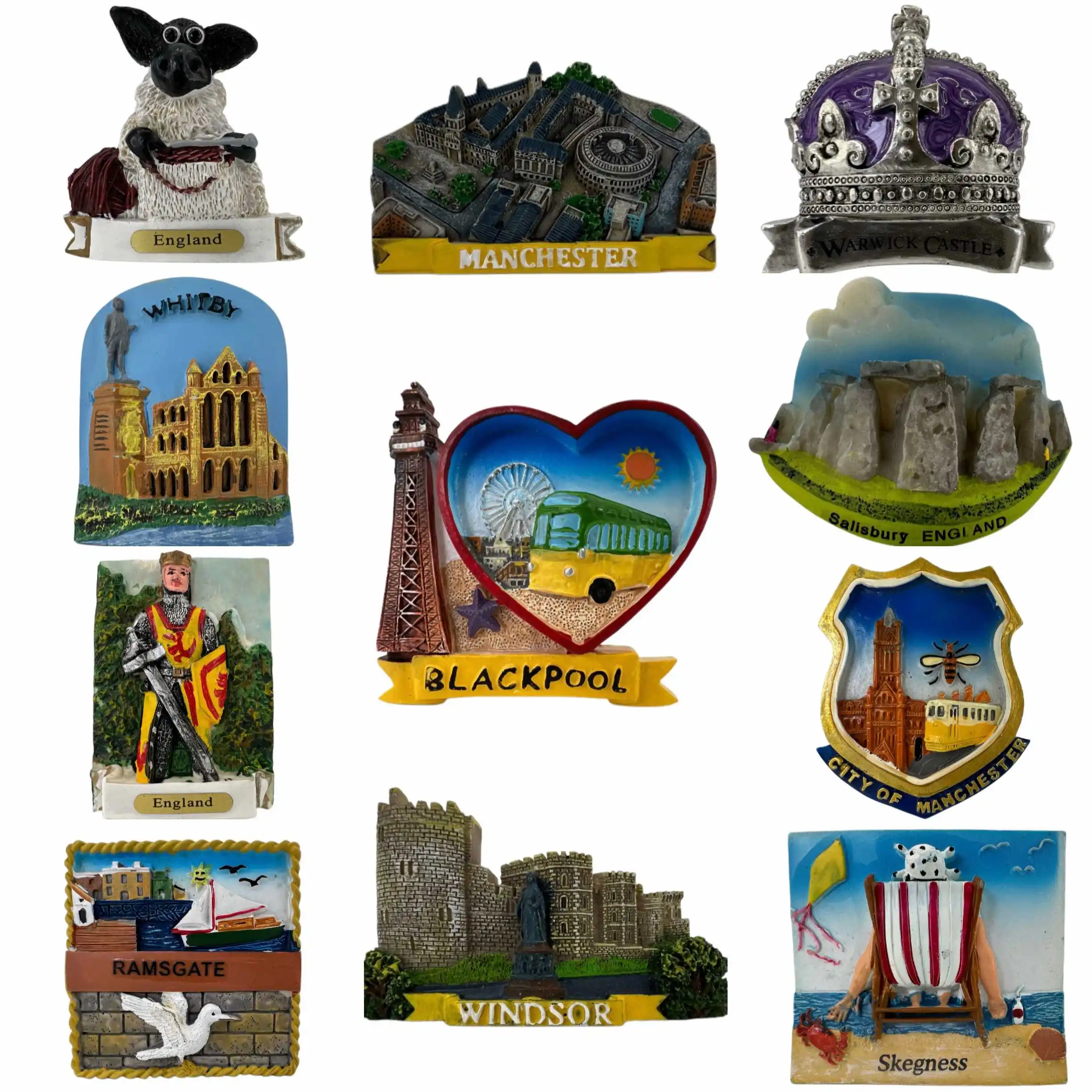 UK Fridge Magnet Manchester, Warwick Castle, Windsor Castle, Whitby, Blackpool, Stonehenge 3D Magnetic Resin Gift
UK Fridge Magnet Manchester, Warwick Castle, Windsor Castle, Whitby, Blackpool, Stonehenge 3D Magnetic Resin Gift