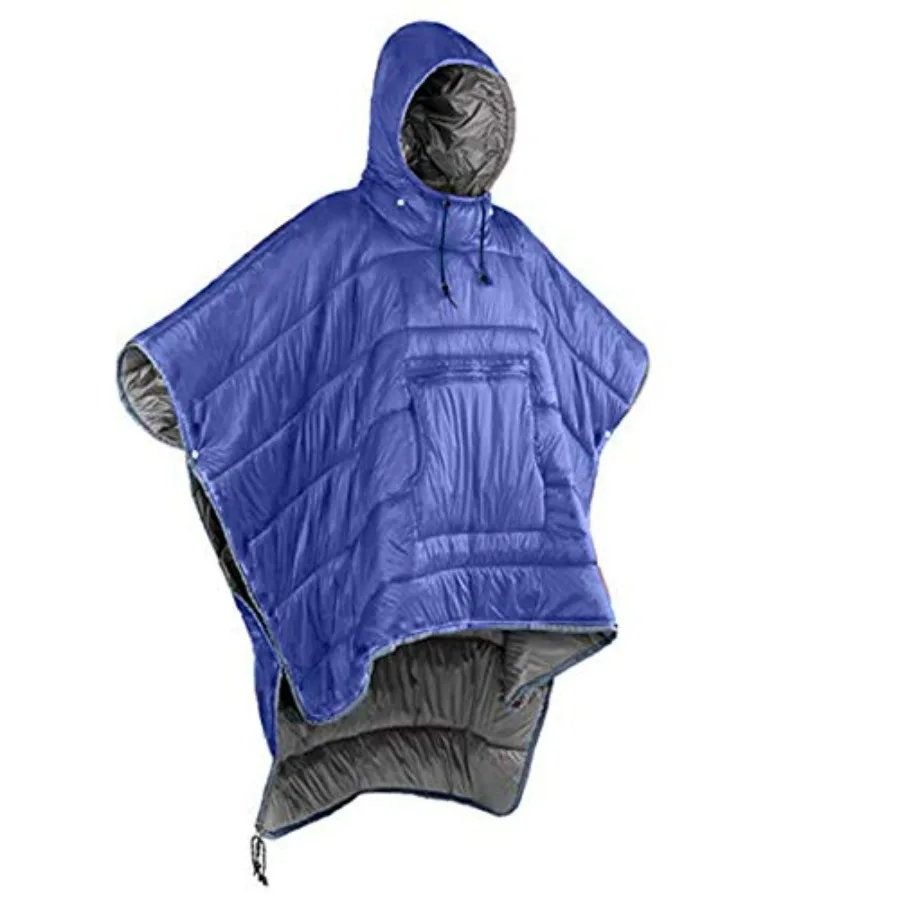 Winter Poncho Coat for Outdoor Camping: Blue Water-Resistant Quilted Blanket-Sleeping Bag Cloak with Hat, Warm and Lightweight
Winter Poncho Coat for Outdoor Camping: Blue Water-Resistant Quilted Blanket-Sleeping Bag Cloak with Hat, Warm and Lightweight