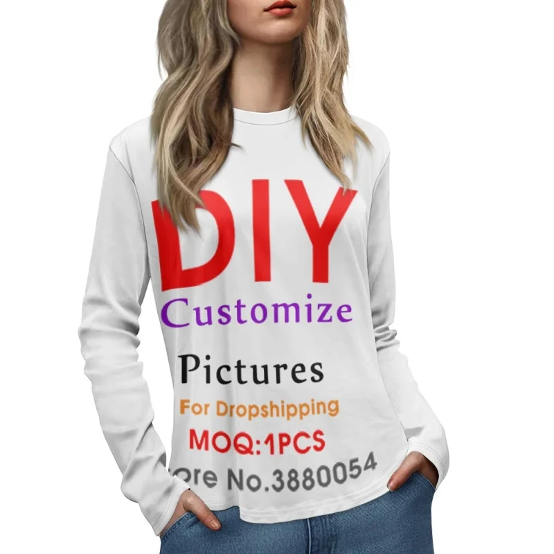 Noisydesigns 3D Custom Women's Long Sleeve T Shirt DIY Print Summer Top Ladies O-neck Tops Tee For Female 2023 Dropshipping
Noisydesigns 3D Custom Women's Long Sleeve T Shirt DIY Print Summer Top Ladies O-neck Tops Tee For Female 2023 Dropshipping