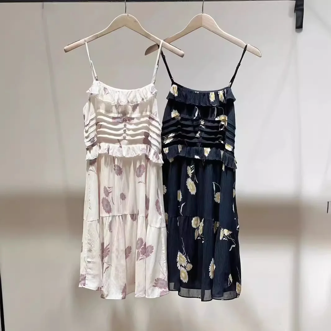 BA24 Spring Summer New Style Women's Silk Short Strapless Dress Floral Print Ballet Style V-Neck Midi Dress French Style
BA24 Spring Summer New Style Women's Silk Short Strapless Dress Floral Print Ballet Style V-Neck Midi Dress French Style