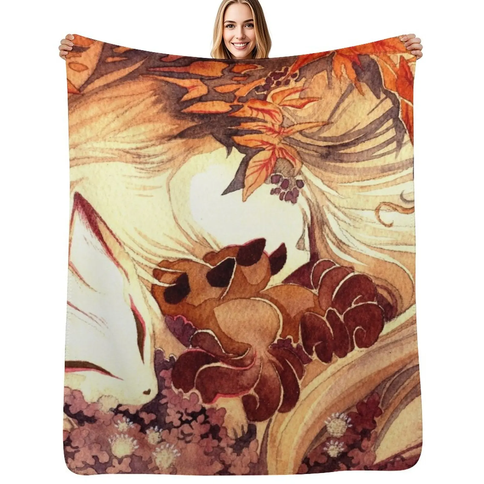 Ninetailed Kitsune Fox with Kits Throw Blanket Winter beds halloween Multi-Purpose Sofa Quilt Blankets
Ninetailed Kitsune Fox with Kits Throw Blanket Winter beds halloween Multi-Purpose Sofa Quilt Blankets