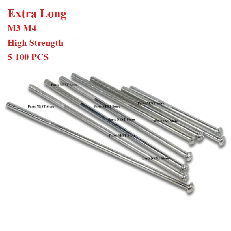 M3 M4 Long Screws Extended Round Head Mechanical Witch Box Switch Box Panel Box Universal Long Furniture Bolts Carbon Steel
M3 M4 Long Screws Extended Round Head Mechanical Witch Box Switch Box Panel Box Universal Long Furniture Bolts Carbon Steel