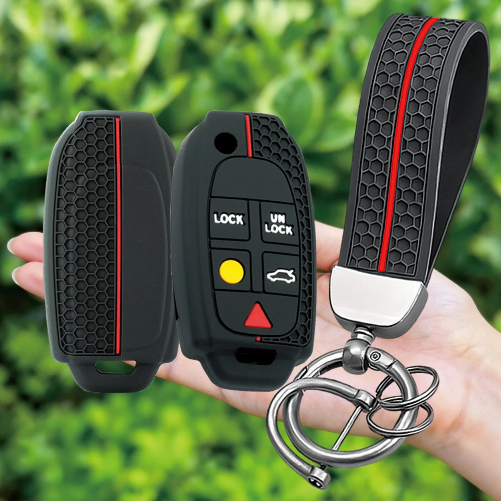 Keychain Key Ring Silicone Car Key Case Cover For Volvo S60 S80 XC70 XC90 V70 Remote Key Protection Shell
Keychain Key Ring Silicone Car Key Case Cover For Volvo S60 S80 XC70 XC90 V70 Remote Key Protection Shell