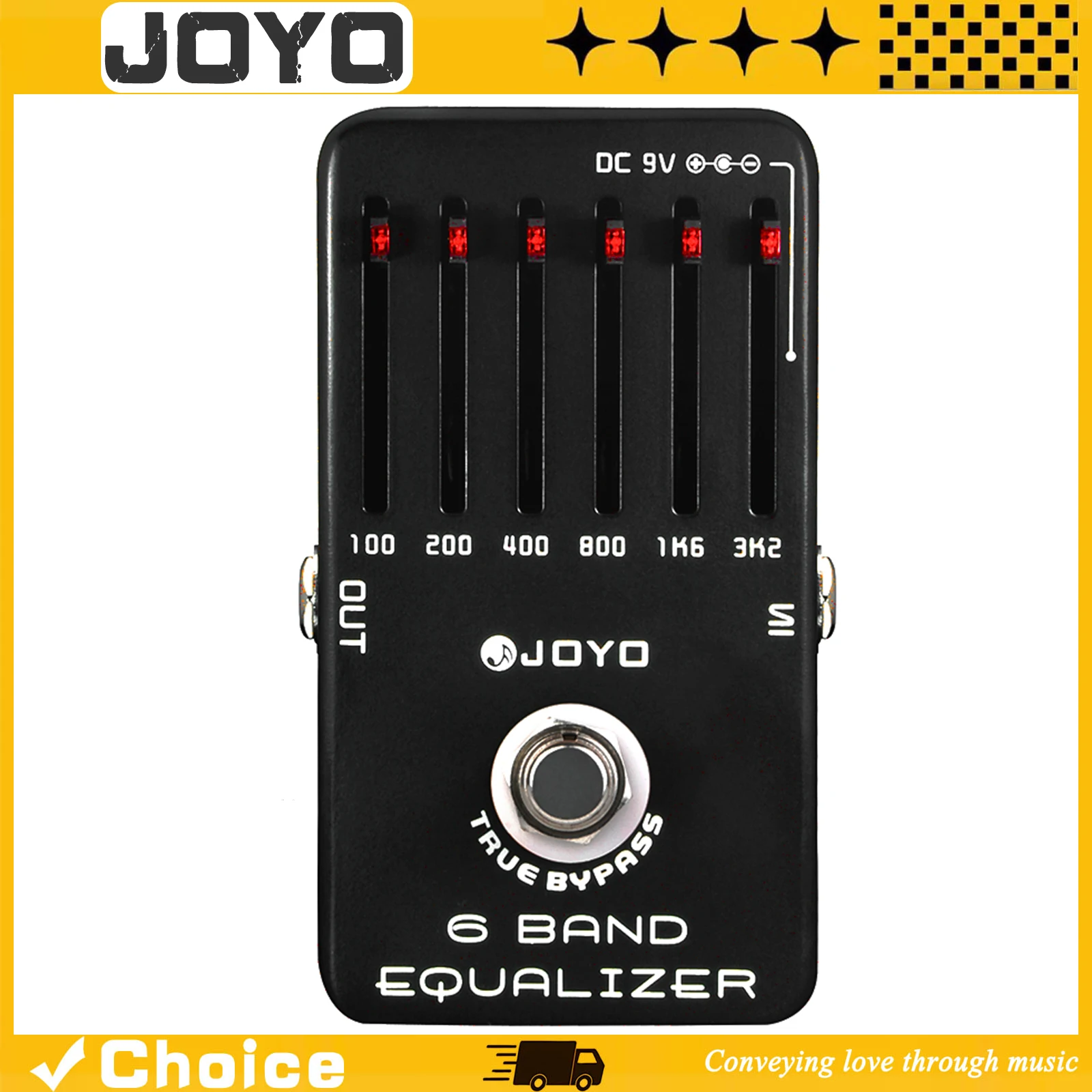 JF-11 Guitar Effect Pedal 6-Band Equalizer Low Middle High Frequency EQ Effect True Bypass Guitar Accessories& Parts
JF-11 Guitar Effect Pedal 6-Band Equalizer Low Middle High Frequency EQ Effect True Bypass Guitar Accessories& Parts