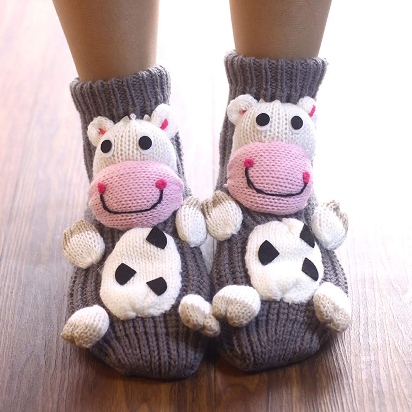 Winter Thick Woolen Socks Thicken Warm Socks Slippers Women Non-slip Foot Warmer Snow Funny Cute Cartoon Animals Prints Socks
Winter Thick Woolen Socks Thicken Warm Socks Slippers Women Non-slip Foot Warmer Snow Funny Cute Cartoon Animals Prints Socks