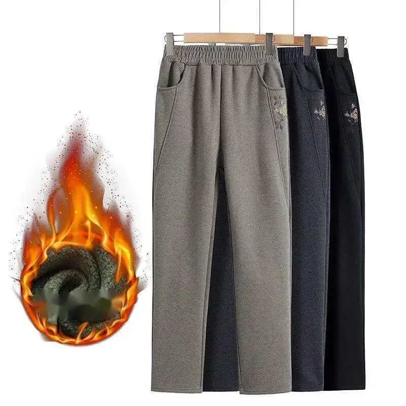 2025 Autumn Winter Women Casual Thicken Pants Middle Aged And Elderly Mothers Plus Velvet Hight Waist Straight Leg Trousers
2025 Autumn Winter Women Casual Thicken Pants Middle Aged And Elderly Mothers Plus Velvet Hight Waist Straight Leg Trousers
