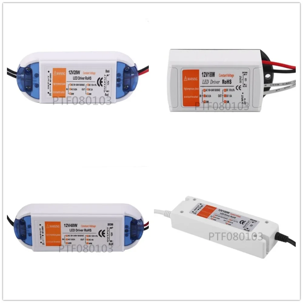 Трансформаторы светодиодного освещения DC12V 18W 36W 72W 100W Высококачественный безопасный драйвер для источника питания светодиодных лент
Трансформаторы светодиодного освещения DC12V 18W 36W 72W 100W Высококачественный безопасный драйвер для источника питания светодиодных лент