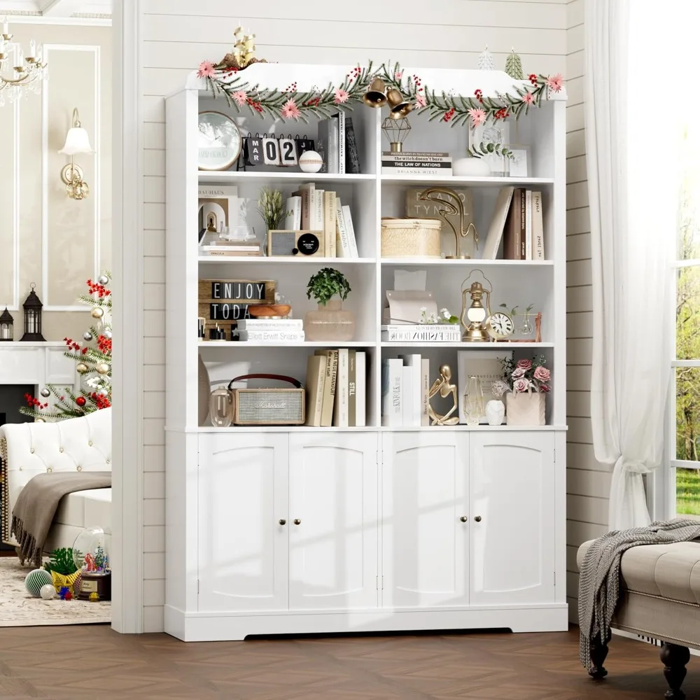 73.1" Tall Bookcase and Bookshelf, Wide Bookshelf with Doors and Adjustable Shelves, 6 Tier Large Bookshelf with Storage
73.1" Tall Bookcase and Bookshelf, Wide Bookshelf with Doors and Adjustable Shelves, 6 Tier Large Bookshelf with Storage