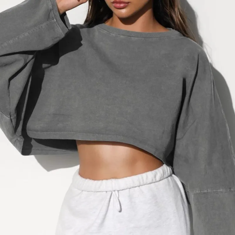 New In Spring Autumn Women Sports Crop Hoodies Fashion T-Shirts Loose Long Sleeve Tops Workout Clothing Fitness Smock Sweatshirt
New In Spring Autumn Women Sports Crop Hoodies Fashion T-Shirts Loose Long Sleeve Tops Workout Clothing Fitness Smock Sweatshirt