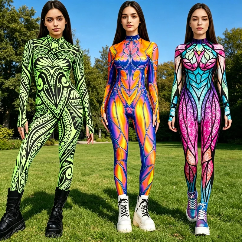 Colorful Geometric Catsuit Jumpsuit Festival Halloween Cosplay Party Bodysuit Rave Festival Performance Aerial Yoga Suit Zentai
Colorful Geometric Catsuit Jumpsuit Festival Halloween Cosplay Party Bodysuit Rave Festival Performance Aerial Yoga Suit Zentai