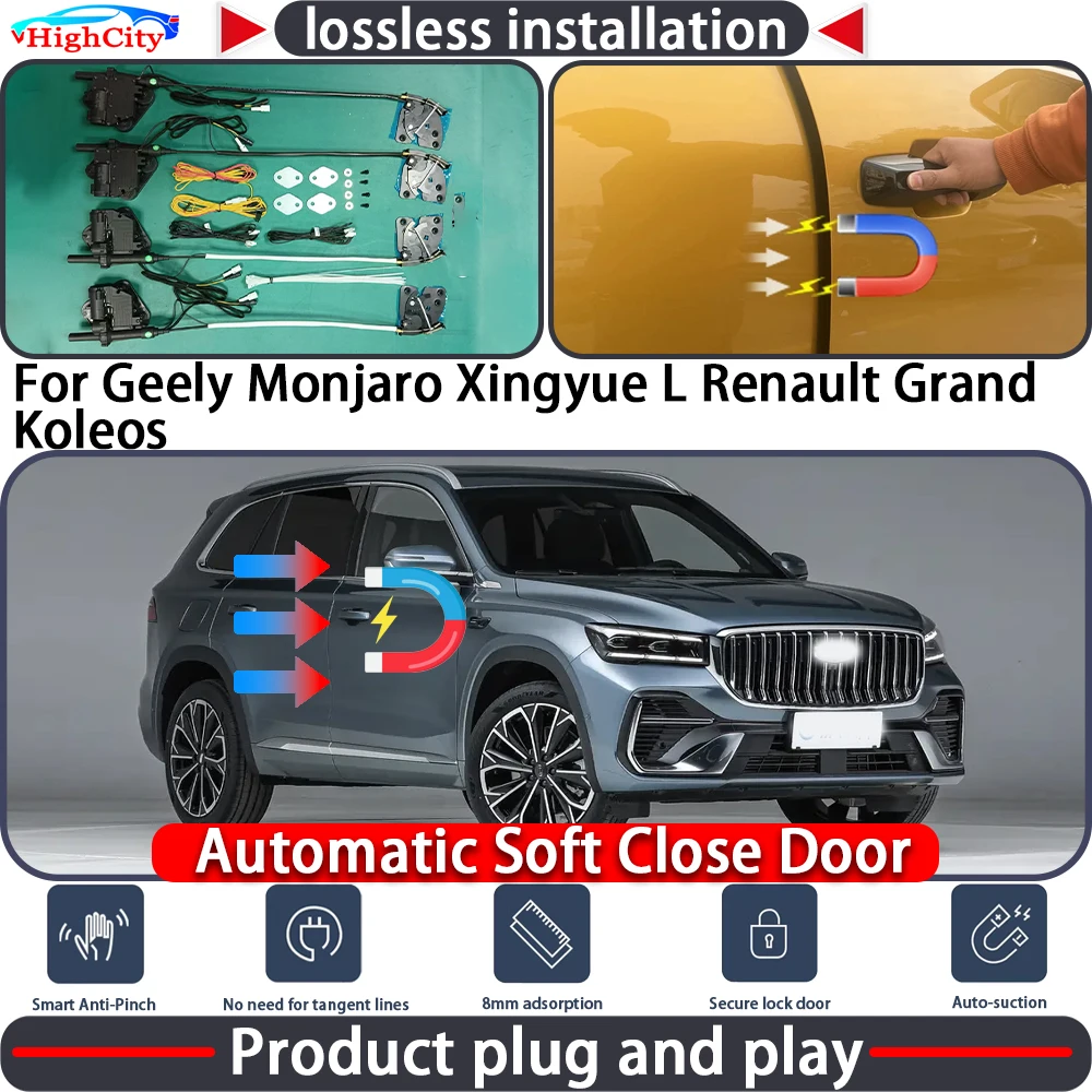 HighCity Electric Closing Door Lock Actuator for Geely Monjaro Xingyue L Renault Grand Koleos Soft Close Power Latch System Auto
HighCity Electric Closing Door Lock Actuator for Geely Monjaro Xingyue L Renault Grand Koleos Soft Close Power Latch System Auto