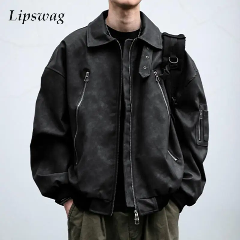 Уличная одежда Y2K, мужские кожаные куртки, осень-зима, модная лоскутная верхняя одежда из искусственной кожи на молнии, мужская одежда, винтажные пальто с принтом тай-дай
Уличная одежда Y2K, мужские кожаные куртки, осень-зима, модная лоскутная верхняя одежда из искусственной кожи на молнии, мужская одежда, винтажные пальто с принтом тай-дай