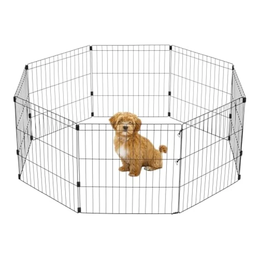 24" 8-Panel Metal Pet Dog Puppy Playpen Indoor/Outdoor Dog Fence 58 x 58 x 24 Foldable Customizable Black
24" 8-Panel Metal Pet Dog Puppy Playpen Indoor/Outdoor Dog Fence 58 x 58 x 24 Foldable Customizable Black