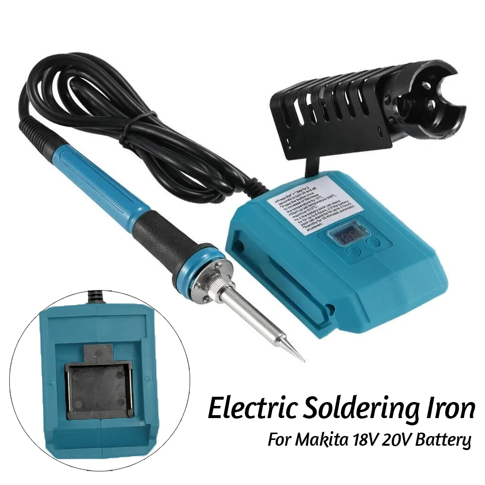 New 60W Electric Soldering Iron For Makita 18V Li-ion Battery Wireless Welding Tool 300-500℃ Temperature Adjustable Fast Heating
New 60W Electric Soldering Iron For Makita 18V Li-ion Battery Wireless Welding Tool 300-500℃ Temperature Adjustable Fast Heating