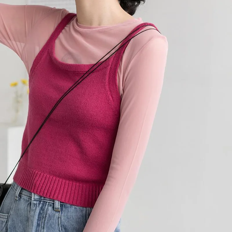 Candy Color Fashion Chic Elegant Slim Leisure Mesh Basic Streetwear Women Summer O-neck Long Sleeve T-shirts New Ulzzang Tshirts
Candy Color Fashion Chic Elegant Slim Leisure Mesh Basic Streetwear Women Summer O-neck Long Sleeve T-shirts New Ulzzang Tshirts