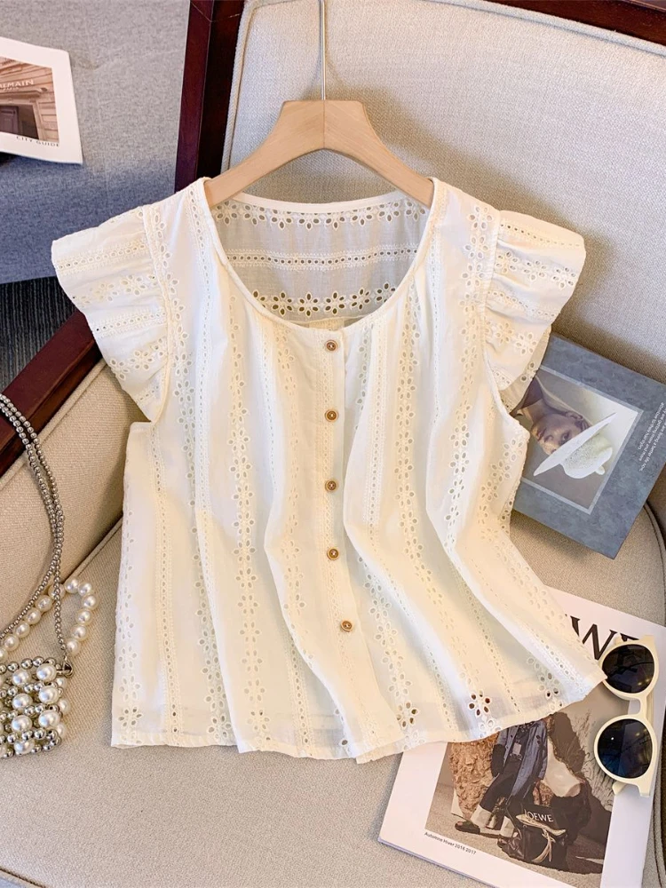 French Sweet Polka Dot Puff Sleeve Shirt Women 2025 Summer Single Breasted Slim Chic Crop Top Casual Versatile Blouse
French Sweet Polka Dot Puff Sleeve Shirt Women 2025 Summer Single Breasted Slim Chic Crop Top Casual Versatile Blouse