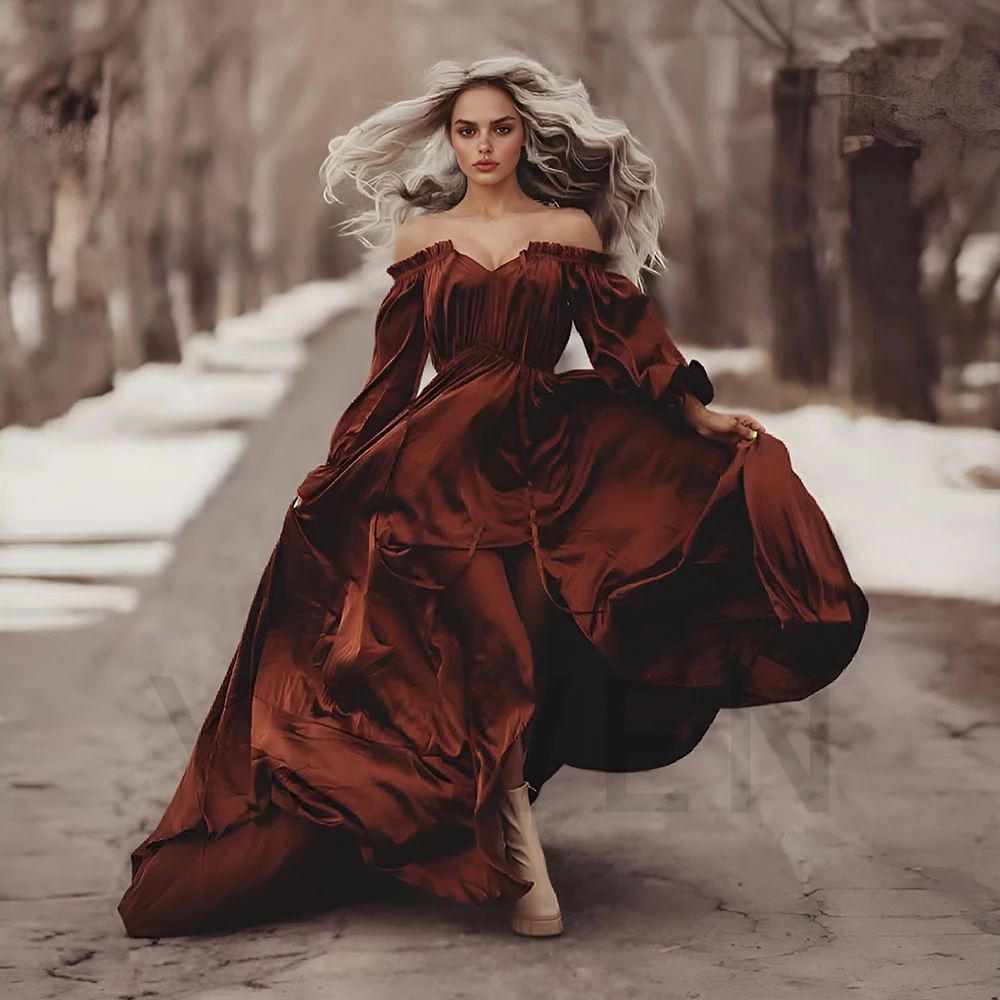 Satin Maternity Dresses Long Sleeves Beach Photography Dresses Baby Shower Dress for Pregnant Woman YEWEN YD21801
Satin Maternity Dresses Long Sleeves Beach Photography Dresses Baby Shower Dress for Pregnant Woman YEWEN YD21801