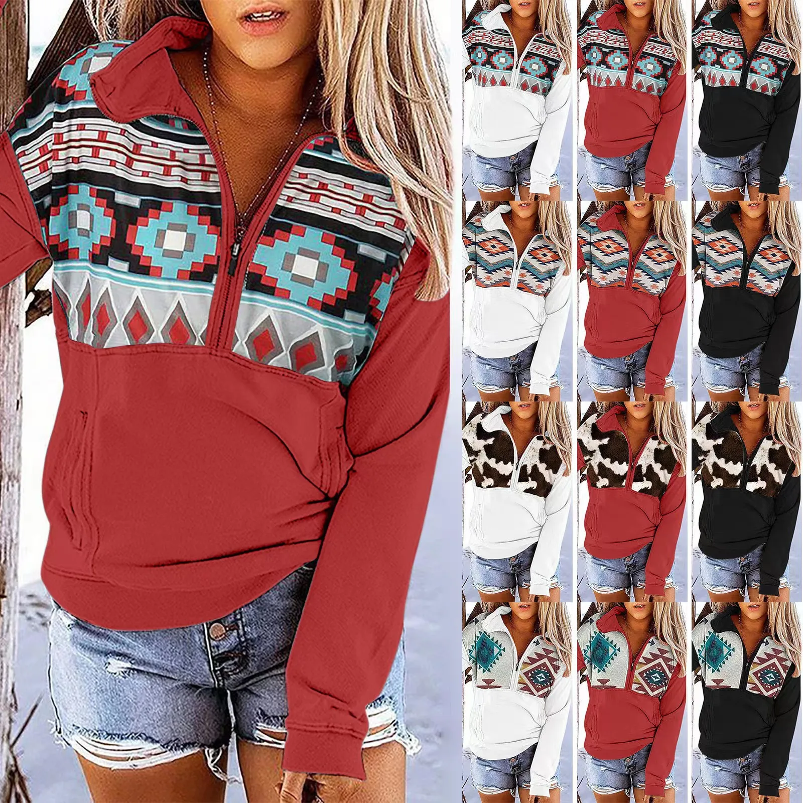 Women Hoodies Coat Autumn New Vintage Geometry Color Hooded Sweatshirts Fashion Zip-up Striped Cardigan Y2k Clothing
Women Hoodies Coat Autumn New Vintage Geometry Color Hooded Sweatshirts Fashion Zip-up Striped Cardigan Y2k Clothing
