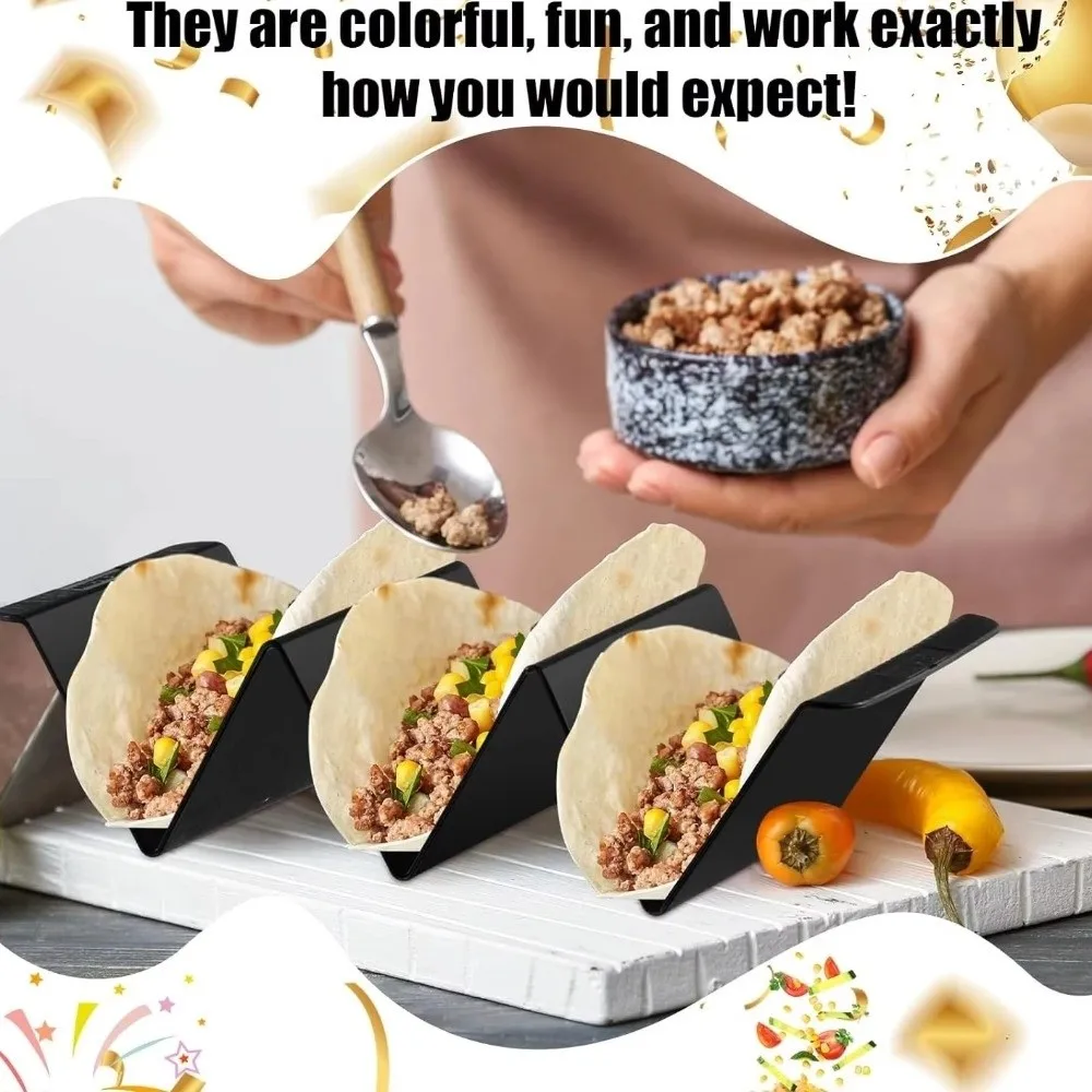 Rust-Resistant Stainless Steel Taco Holders Reversible V-Shaped Taco Rack Tray Non-Stick Multi Grids Taco Stand Rack Parties
Rust-Resistant Stainless Steel Taco Holders Reversible V-Shaped Taco Rack Tray Non-Stick Multi Grids Taco Stand Rack Parties
