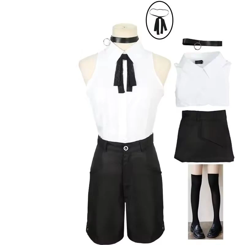 Reze Cosplay Costume Anime Women Chainsew Man Shirt Tie Short Necklace Halloween Carnival Party Outfits
Reze Cosplay Costume Anime Women Chainsew Man Shirt Tie Short Necklace Halloween Carnival Party Outfits