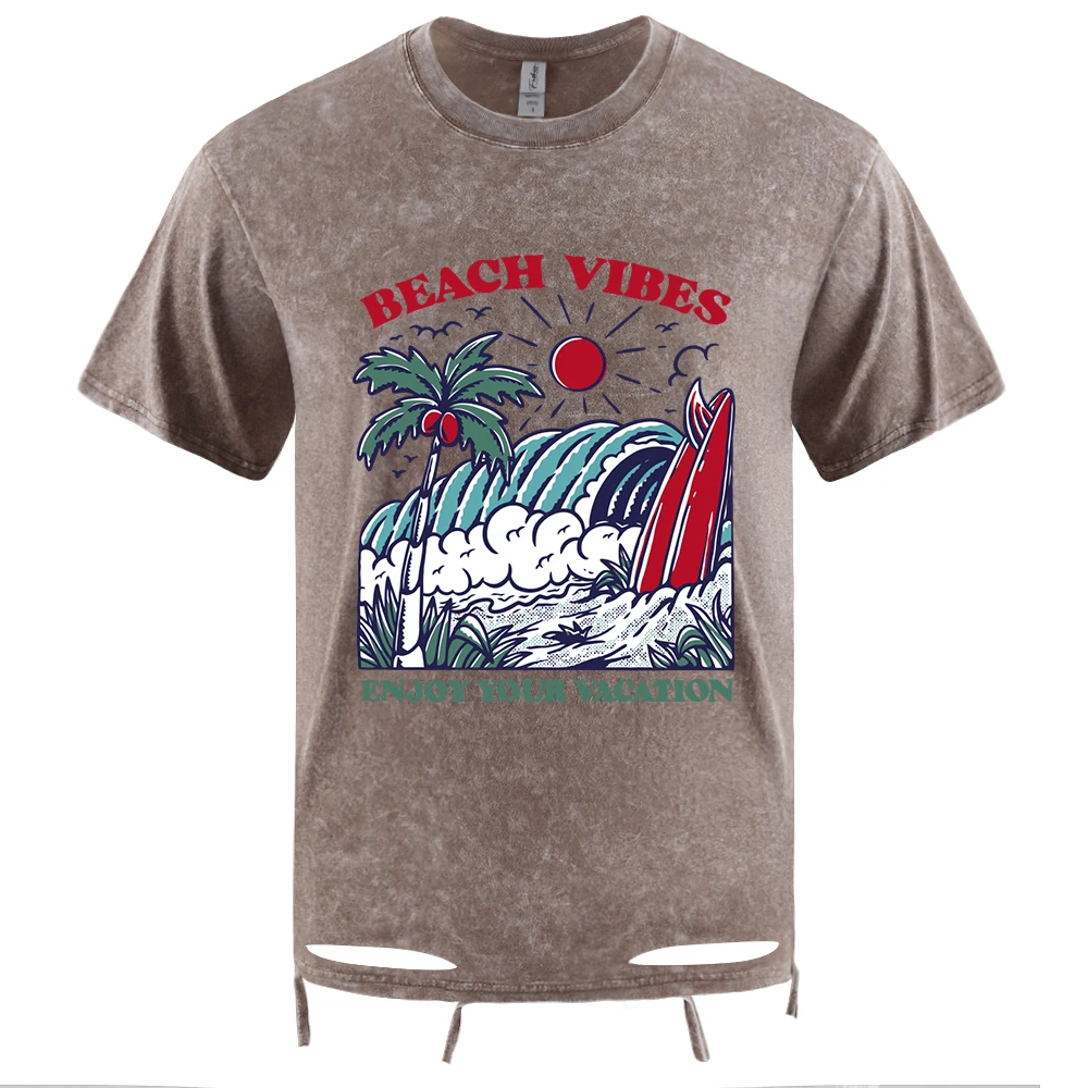 Beach Vibes Enjoy Your Vacation Design Футболка с промытыми отверстиями Мужские летние новые футболки Хлопковый мягкий топ Унисекс Одежда в стиле хип-хоп
Beach Vibes Enjoy Your Vacation Design Футболка с промытыми отверстиями Мужские летние новые футболки Хлопковый мягкий топ Унисекс Одежда в стиле хип-хоп