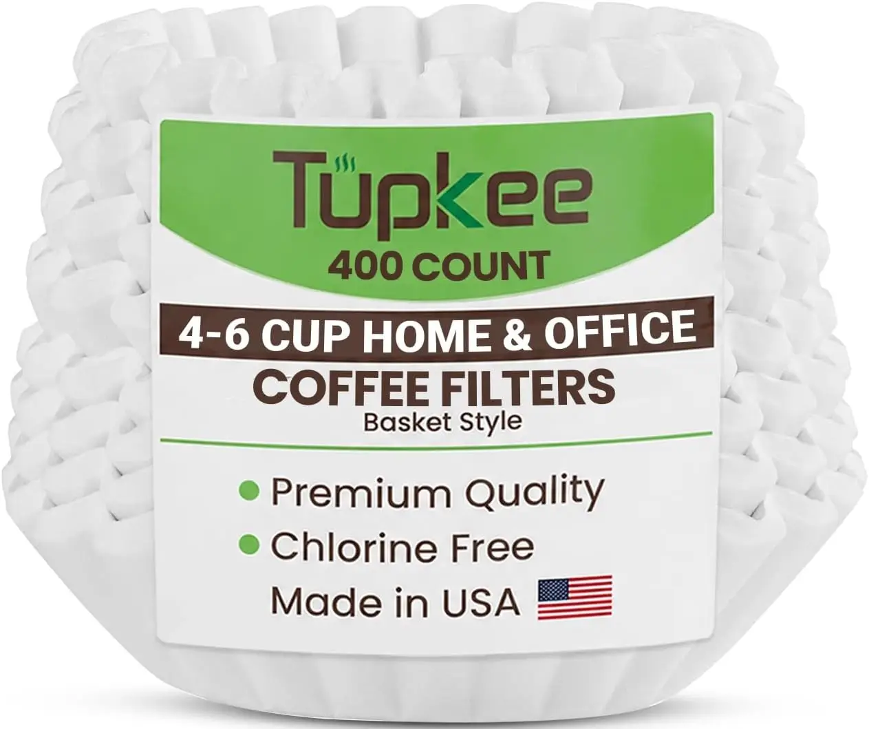 400 Unbleached Basket Coffee Filters for 4-6 Cup Makers, 6.88" Diameter, Thick & Strong
400 Unbleached Basket Coffee Filters for 4-6 Cup Makers, 6.88" Diameter, Thick & Strong