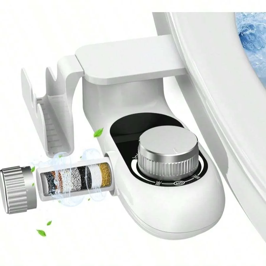 Filtered Bidet Attachment For Toilet, Non-Electric Self Cleaning Bidet Toilet Seat Attachment With Pressure Controls, Dual Nozz
Filtered Bidet Attachment For Toilet, Non-Electric Self Cleaning Bidet Toilet Seat Attachment With Pressure Controls, Dual Nozz