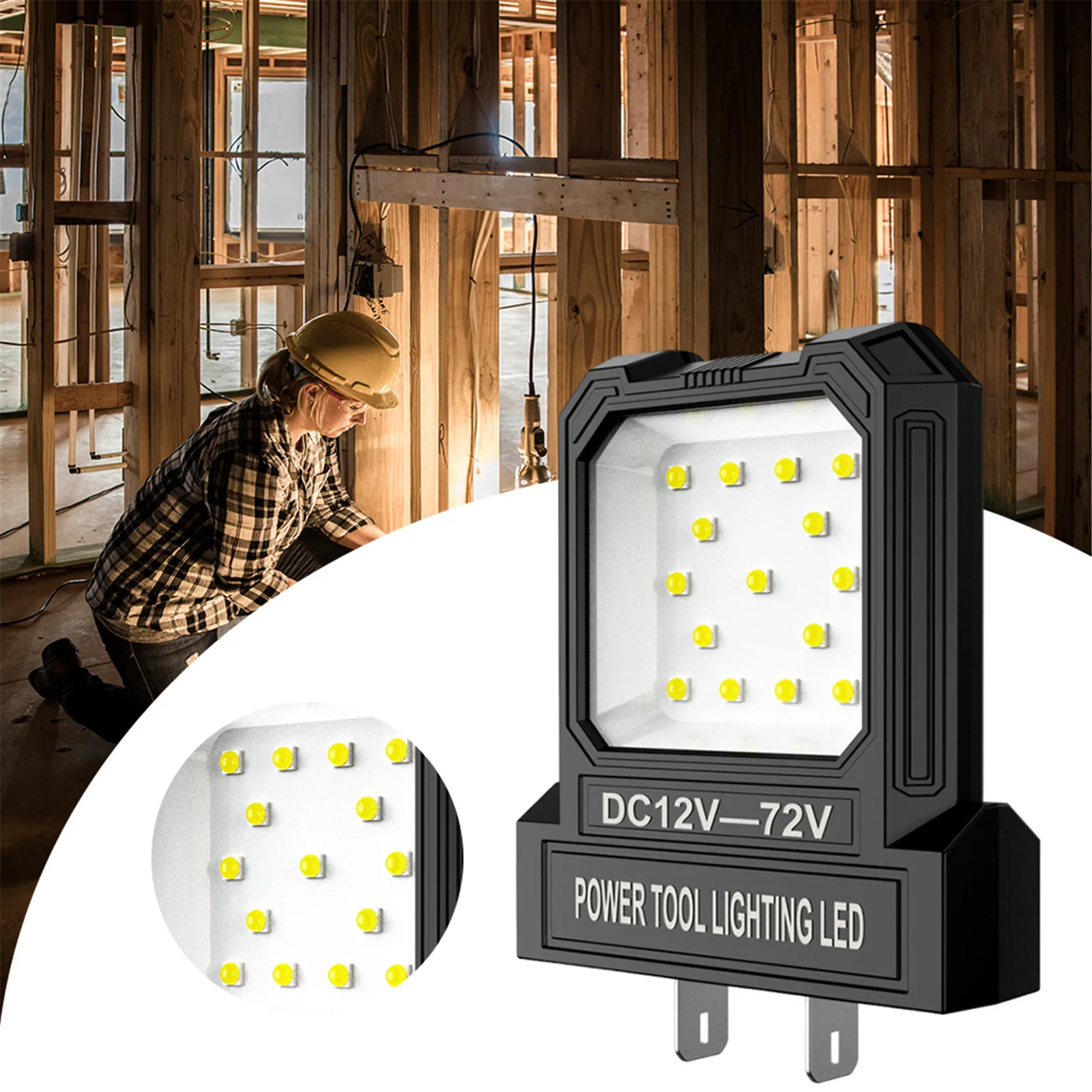 12V-72V LED Long-Lasting Strong Light 550LM No Battery Camping Lantern Outdoor Lighting Floodlight for Office/Bedroom/Workshop
12V-72V LED Long-Lasting Strong Light 550LM No Battery Camping Lantern Outdoor Lighting Floodlight for Office/Bedroom/Workshop