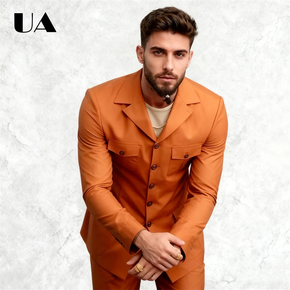 Men's 2pc Suit Set with Shirt Collar, Trendy Customized Formal Suit Set for Men, XXs-7XL Solid Party Prom Suit Attires Tuxedo
Men's 2pc Suit Set with Shirt Collar, Trendy Customized Formal Suit Set for Men, XXs-7XL Solid Party Prom Suit Attires Tuxedo