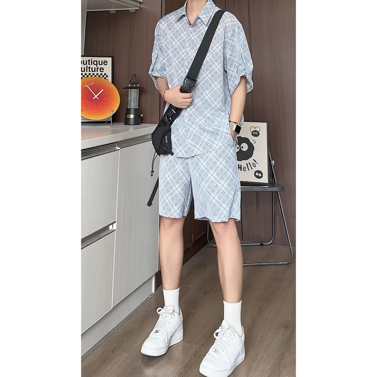Men's Hawaii Casual Plaid Short-Sleeved Shirt And Beach Shorts Set Summer 2026 Daily Fashion Comfortable Clothing
Men's Hawaii Casual Plaid Short-Sleeved Shirt And Beach Shorts Set Summer 2026 Daily Fashion Comfortable Clothing