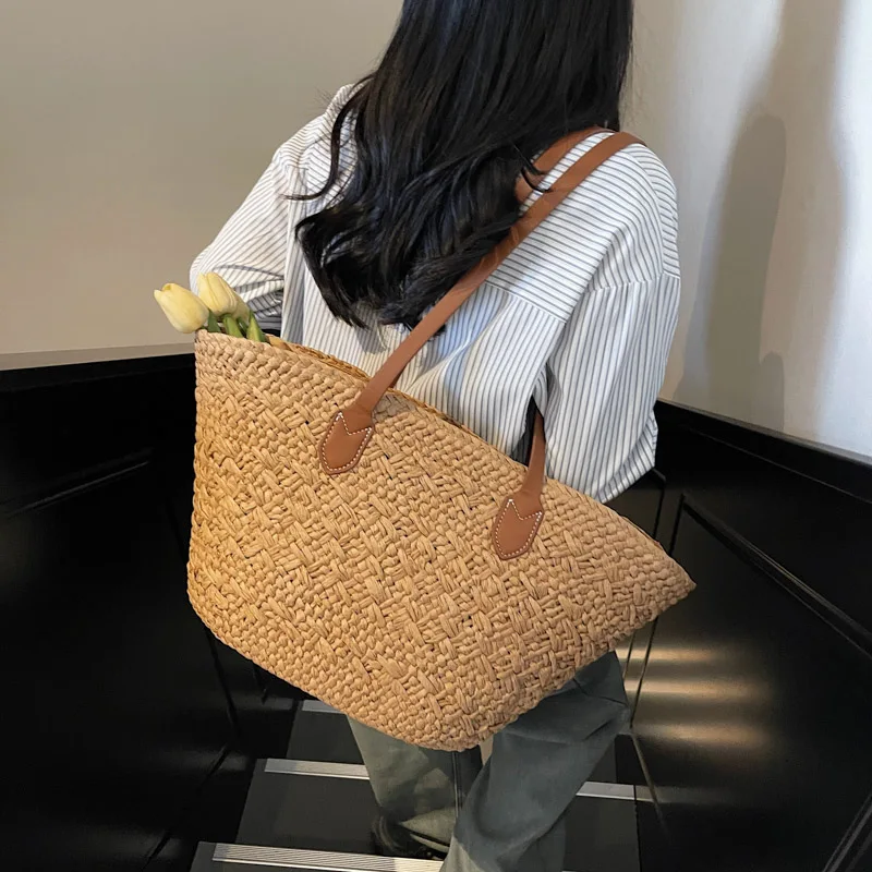 Large Capaci St Woven oulder Bag for Women Spring 2025 New Sle Engli Sle Beach Vaion Handbag Handheld
Large Capaci St Woven oulder Bag for Women Spring 2025 New Sle Engli Sle Beach Vaion Handbag Handheld