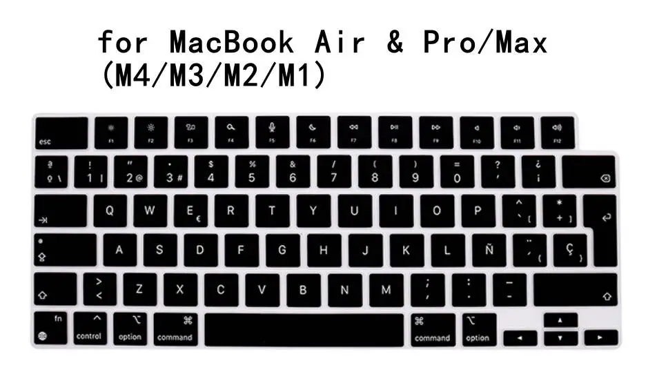 for MacBook Pro 14 inch 16" MacBook Air 15 13.6 M4 M3 M2 Pro/Max 2025 2024 Spanish Spain ES Silicone laptop Keyboard Cover skin
for MacBook Pro 14 inch 16" MacBook Air 15 13.6 M4 M3 M2 Pro/Max 2025 2024 Spanish Spain ES Silicone laptop Keyboard Cover skin