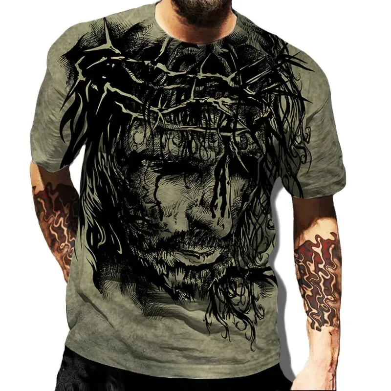 The Most Popular Short Sleeved Fashionable Casual Street Top with 3D Printed Jesus Pattern in The Summer of 2025
The Most Popular Short Sleeved Fashionable Casual Street Top with 3D Printed Jesus Pattern in The Summer of 2025