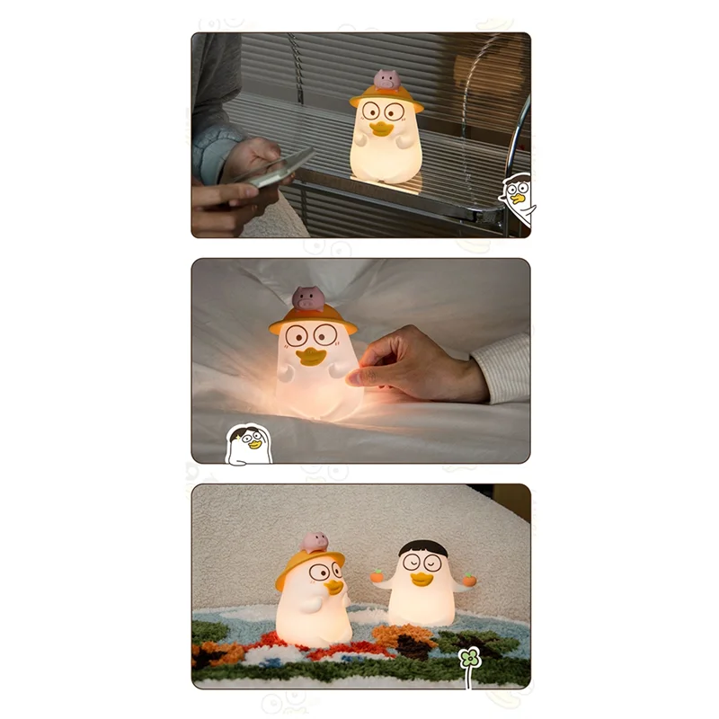 Duck Pat Pat Lamp USB Cute Desktop Ornament Silicone Lamp Bedside Timing Night Light For Bedroom-ABXK
Duck Pat Pat Lamp USB Cute Desktop Ornament Silicone Lamp Bedside Timing Night Light For Bedroom-ABXK