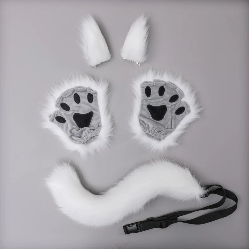 Cat Cosplay Costume Set Wolf Fox Bear Tail Ears Paws Gloves Kit for Anime Accessories Hairwear Hair Clips Ears Neko Fantasy Set
Cat Cosplay Costume Set Wolf Fox Bear Tail Ears Paws Gloves Kit for Anime Accessories Hairwear Hair Clips Ears Neko Fantasy Set