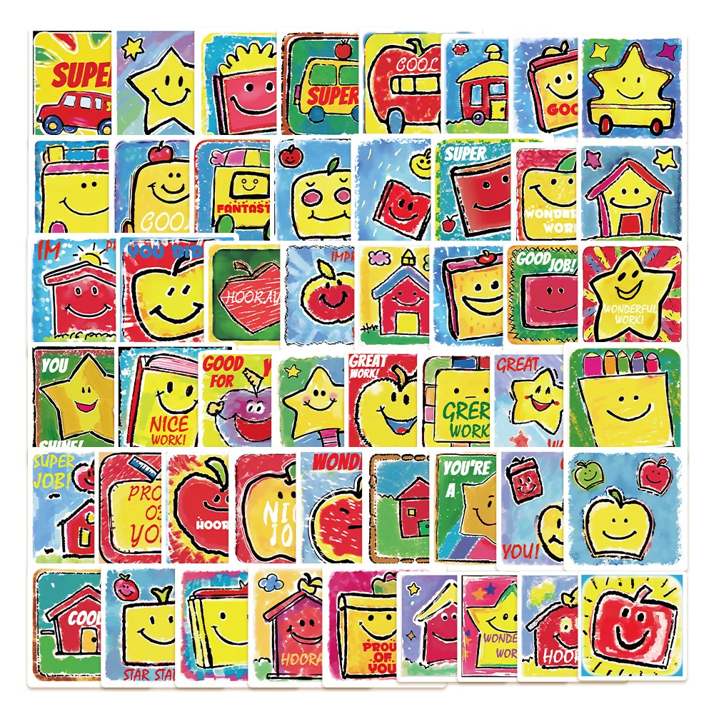 50Pcs Crayon-Style Sweet Cartoon Stickers - Cute Star House Decals for Journals & Water Bottle Decor
50Pcs Crayon-Style Sweet Cartoon Stickers - Cute Star House Decals for Journals & Water Bottle Decor