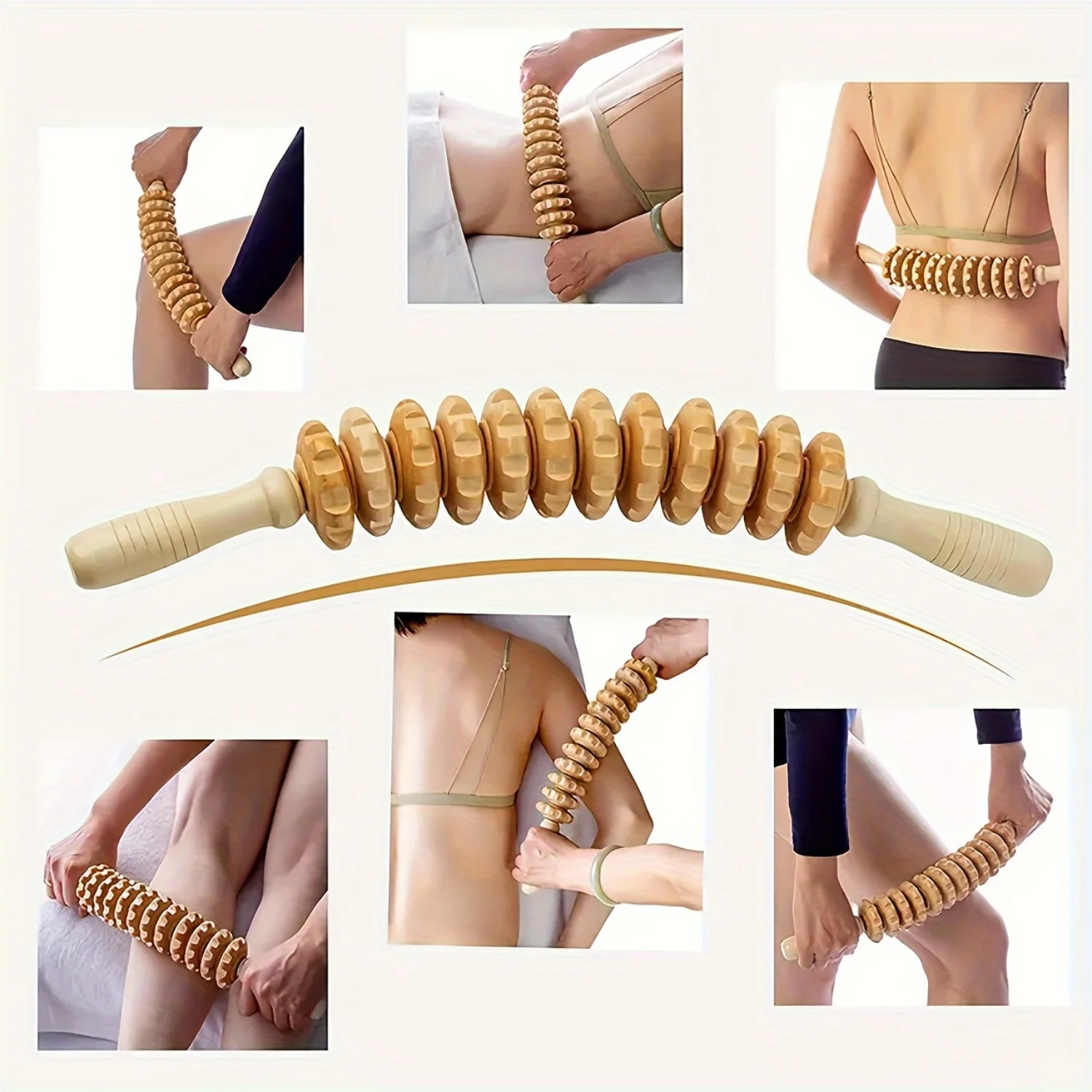Ergonomic Wooden Massage Roller for Relaxing Body, Waist, and Legs - Ideal for Lymphatic Drainage & Mother's Day Gifting
Ergonomic Wooden Massage Roller for Relaxing Body, Waist, and Legs - Ideal for Lymphatic Drainage & Mother's Day Gifting