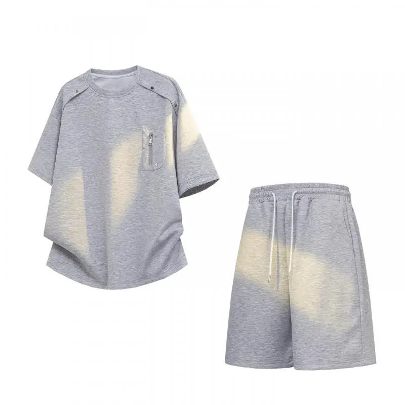 Plus Size Men's 2 Piece Shorts Set Vintage Acid Wash T-Shirt with Zipper Detail Oversized Summer Streetwear Matching Set M-5XL
Plus Size Men's 2 Piece Shorts Set Vintage Acid Wash T-Shirt with Zipper Detail Oversized Summer Streetwear Matching Set M-5XL