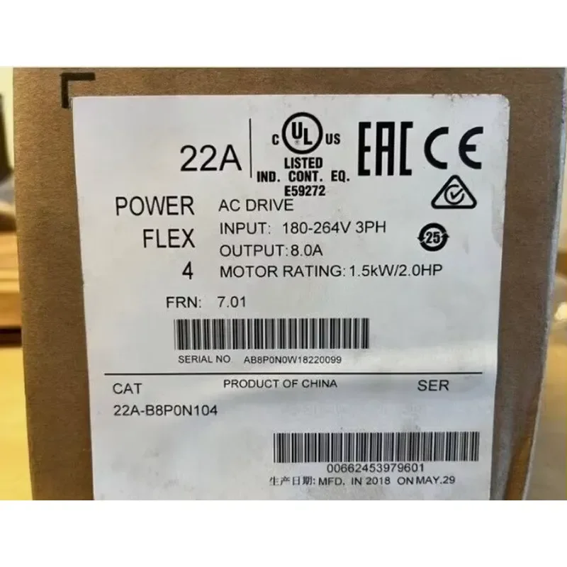 Brand new 22A-B8P0N104 4 Frequency Converter 1.5 kW 22AB8P0N104 Fast delivery
Brand new 22A-B8P0N104 4 Frequency Converter 1.5 kW 22AB8P0N104 Fast delivery