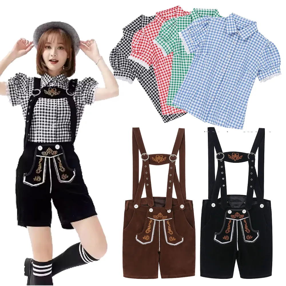 Traditional Lederhosen Oktoberfest Costumes Women German Bavarian Suspenders Rompers Shorts Outfit Cosplay Halloween Costume
Traditional Lederhosen Oktoberfest Costumes Women German Bavarian Suspenders Rompers Shorts Outfit Cosplay Halloween Costume