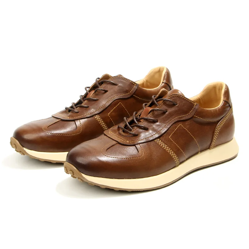 Fashion Men's Genuine Leather Running Shoes Casual Snkeakers Young Vintage Leisure Concise Sports Walking Shoes Moccasin
Fashion Men's Genuine Leather Running Shoes Casual Snkeakers Young Vintage Leisure Concise Sports Walking Shoes Moccasin