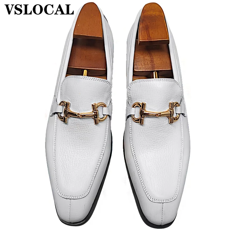 Luxury Men Leather Shoes Black White Horsebit Loafers Slip on Formal Men Dress Shoes Wedding Office Casual Shoes For Men
Luxury Men Leather Shoes Black White Horsebit Loafers Slip on Formal Men Dress Shoes Wedding Office Casual Shoes For Men